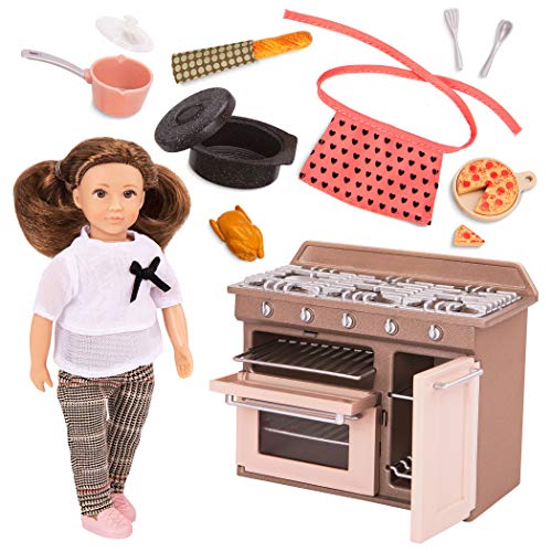 Lori Dolls Mini Doll & Kitchen Play Set 6inch Doll & Cooking