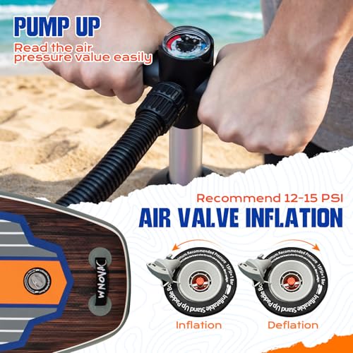 WNOVA 11' Inflatable Stand Up Paddle Board, 34" Extra Wide Stable iSUP for Adults & Youth, with Camera Mount & Premium Accessories, Non-Slip Deck for All Skill Levels