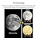HaloVa WCH8141 Night Light 3D Printing Moon Lamp, Lunar USB Charging Night Light, Touch Control Brightness Two Tone
