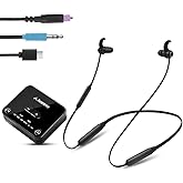 Avantree HT4186-Q - Wireless TV Earbuds with No Delay &amp; Volume Boost | Neckband headphones with transmitter for optical digital or 3.5mm AUX TVs, aptX Adaptive and clear sound