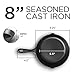 Westinghouse WFS800 Select Series Seasoned Cast Iron 8-Inch Skillet with Removable Silicone Handle Grip