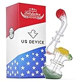 Glass Water Big Bub 6 inch Yellow Green Red Smoking Device