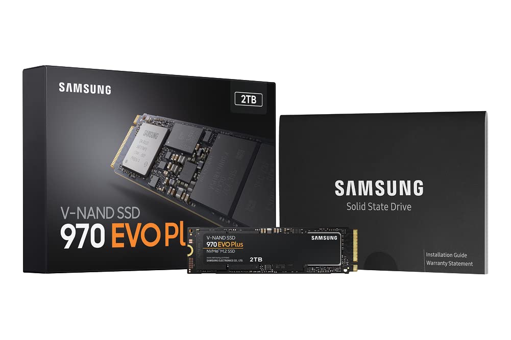 SAMSUNG 970 EVO Plus SSD 2TB NVMe M.2 Internal Solid State Drive w/ V-NAND Technology, Storage and Memory Expansion for Gaming, Graphics w/ Heat Control, Max Speed, MZ-V7S2T0B/AM