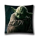 Creative Fashion Master Yoda Star Wars Design Pretty Cotton Polyester Square Decorative Throw Pillow Cover 18
