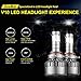 LED Headlight Bulbs GeeMai All-in-one Conversion Kit-9012,Super Bright 4 Top CSP Light Source, 360° No Dead Light,14000LM/100W,6500K White Light-50000 Hour Service Life.