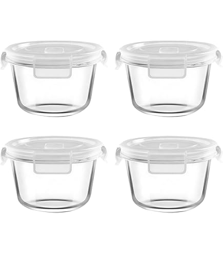 Amazon.com: 4-Piece Glass Food Storage Containers Set (2 Containers + 2  BPA-Free Lids) | 6.5-Cup, Leakproof | Microwave, Freezer, Oven & Dishwasher  Safe | Ideal for Meal Prep & Pantry Organization, White: Home & Kitchen