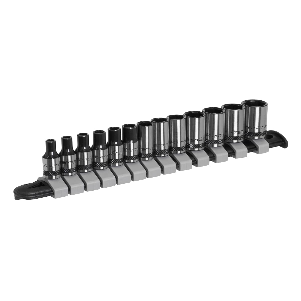 Sealey AK7990 13pc 1/4" Sq Drive Socket Set - Black Series