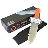 Deteknix 1V_1503.102 Quest Diamond Digger Right Side Serrated Digging Tool w/Sheath, Orange