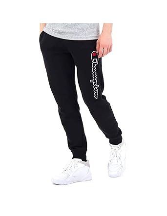 pantaloni champion con scritta sulla gamba