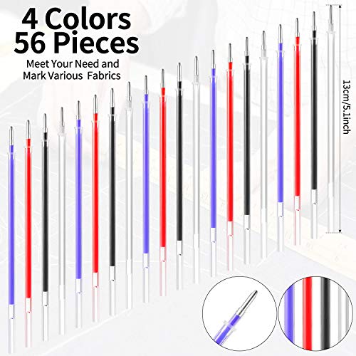 8 Pieces Heat Erase Pen Fabric Marking Pens Heat Erasable Pens with 56