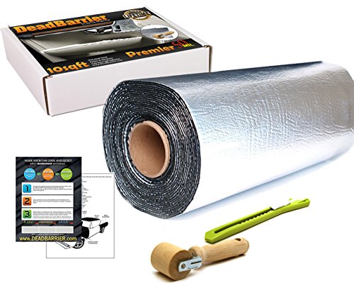 10 Square Foot Bulk Roll Deadbarrier Premier Automotive Sound Proofing Deadener CDL Aluminum Top Layer Universal Self stick SQFT Material 50 Mil Thick