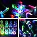 BUDI 66 Pack LED Glow Party Favors for Kids/Adults 50 Light Up Rings + 6 Jelly Bumpy Rings + 5 Flashing Shutter Shade Glasses + 5 Led Bracelets Glow in The Dark Party Favors Glow Party Supplies