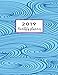 2019 Monthly Planner: Schedule Organizer Beautiful Hand drawn waves doodle style Cover Monthly and W by Victoria Mann