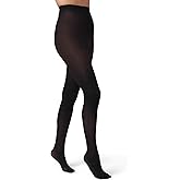 HUE Women’s Opaque Sheer to Waist Tights 40 Denier Soft High Waist Pantyhose
