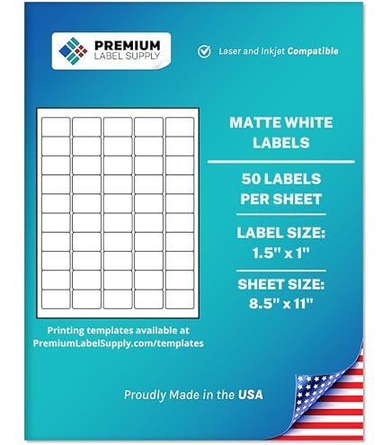 Avery Matte White Barbell Labels – 0.5x2.5 Inches, 1,125 Labels, Permanent Adhesive For Laser/Inkjet Printing - View #10