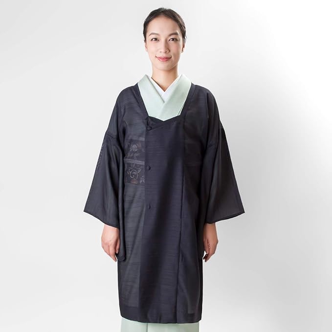 Amazon 道行コート Neo Michi ちりよけ 羽織 翠風 烏羽色 透け感の美しい生地 スタイリッシュ モダン おしゃれ 礼装コート 着物 通販