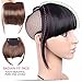 LEEONS Clip on Bangs Black Fringe Hair Extensions 6