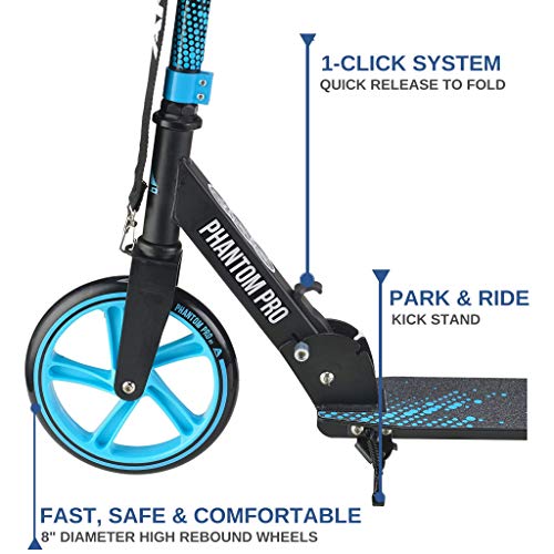 Apollo XXL Wheel Scooter Phantom Pro City Scooter, Foldable Street