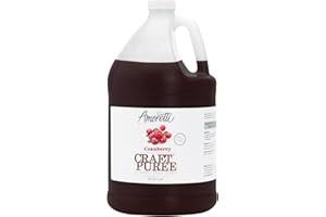 Amoretti - Cranberry Craft Puree® 9 lbs - Perfect for Brewing, Cocktails, and other Beverages, Made of Real Fruit, No Preservatives, Filtered, Super Concentrated, Fully Pasteurized, TTB Registered