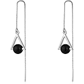 Elegant 925 Sterling Silver Threader Tassel Earrings Handmade Pull Through Chain Earrings Drop Dangle Earring for Women