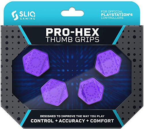 Sliq Gaming PS4 Pro-Hex Thumb Stick Grips - PlayStation 4 - Purple - Thumbnail 7