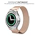 Gear S2 Watch Band, MoKo Milanese Loop Stainless Steel Mesh Bracelet Smart Watch Strap + Connector for Samsung Gear S2 SM-R720 & SM-R730 Smart Watch (NOT FIT Gear S2 SM-R735), Rose GOLD