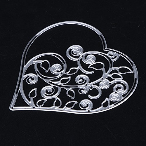 Whitelotous Cutting Dies Cut Dies Stencil Metal Template Mould for DIY Scrapbook Album Paper Card (Hollowout Heart) - Thumbnail 3