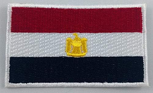 Embroidery Patch Egypt Flag Applique Egyptian 2.5"x1.5"