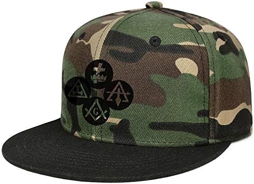 WENL Masonic Exchange York Rite Templar Royal Arch Printed Funny Flat Brim Baseball Caps Adjustable Sun Hat Unisex