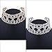 XY Fancy Women Fashion Punk Chain Collar Necklace Wide Band Alloy Rhinestone Choker Silver