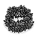 Bling Jewelry Black Onyx Chip Stone Wide Chunky Cluster Multi Strand Stretch Statement Bracelet For Women