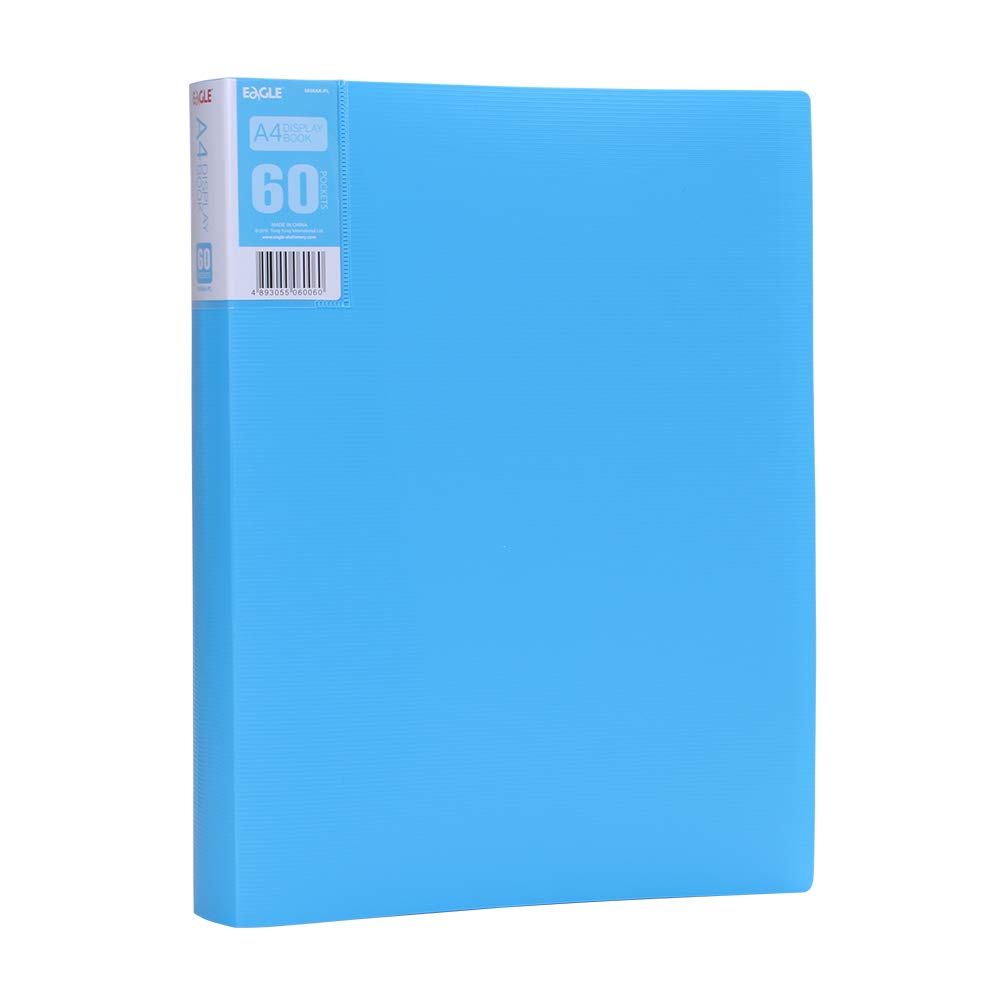 Eagle A4 Presentation Display Book 60 Clear Pockets (Blue)