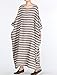 Mordenmiss Women's New Round Collar Stripes Plus Size Dresses Style 1-Medium Gray