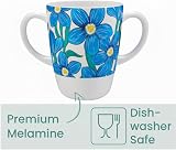 Rosa Lifestyle Two Handled Melamine Mug 400ml Lightweight White view 4