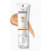 VGO Tinted Sunscreen for Face SPF 50, Hydrating Sun Essence Leaves No Sticky Feeling, Travel Size Against UVA and UVB Rays 50