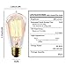 60W Edison Light Bulbs ST58 Filament Vintage Bulb Antique Style Incandescent Clear Glass Light Squirrel Cage Design E26/E27 Medium Base Lamp (4 Pack) for Chandeliers Wall Sconces Pendant Lighting