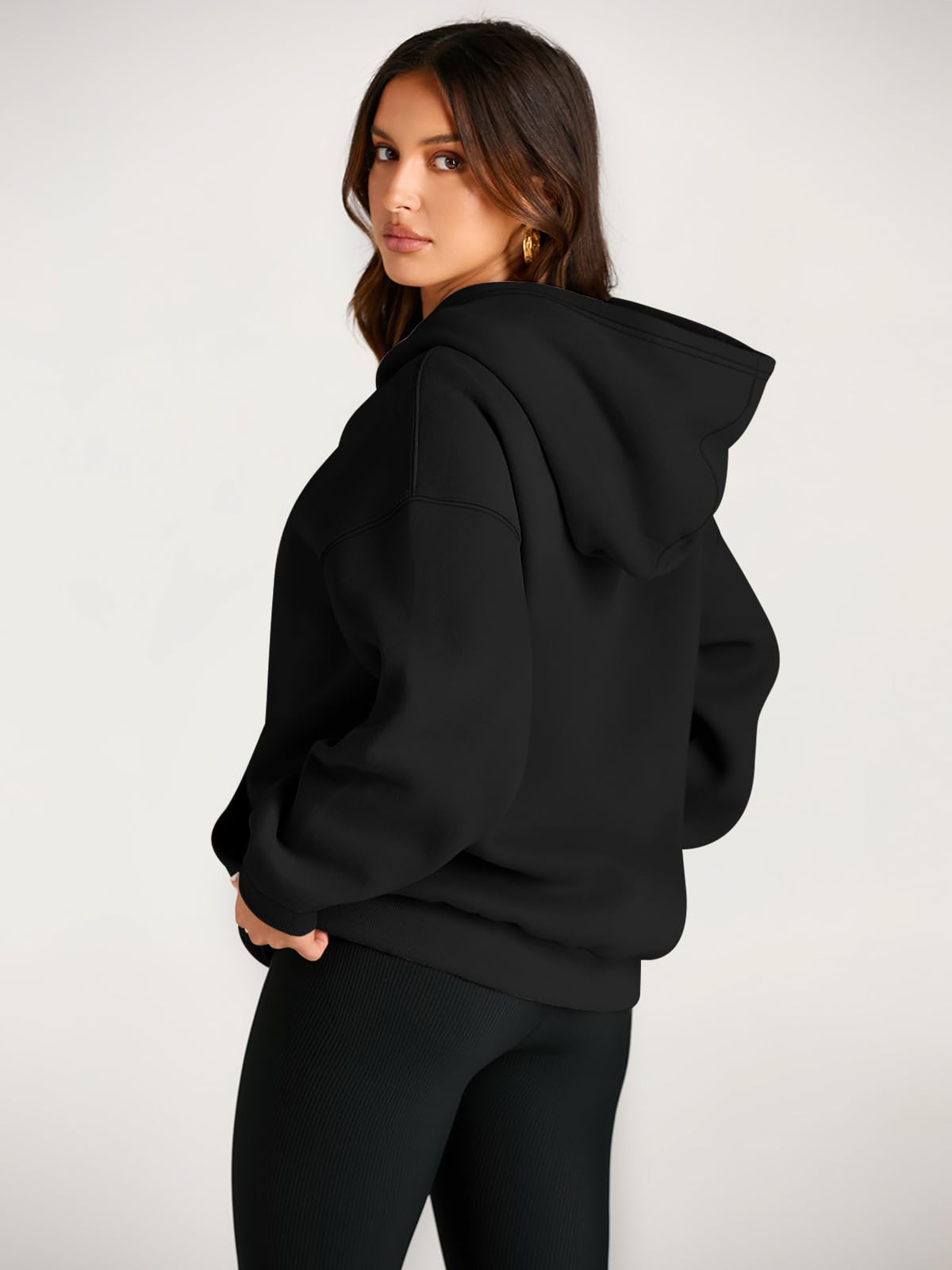 Trendy Queen Womens Oversized Hoodies Fleece Sweatshirts Fall Fashion 2025 Pullover Sweaters Winter Clothes