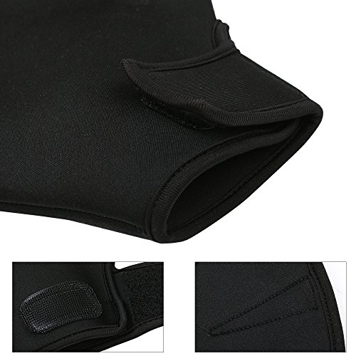 LAFEINA Swim Training Gloves, Webbed Aquatic Swimming Gloves for Men Women Children Aquatic Fitness Water Resistance Training (Black, Large)
