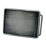 Buckle Rage Rectangle Blank Custom Belt Buckle Large Silver