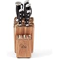 All-Clad Forged German Stainless Steel Knife Set and Acacia Wood Block 7 Piece, Fully Forged, Expert Precision, Home Knife Set, Cookware Knife Block Set, Kitchen Knives, Ultra Sharp, Kitchen Utensils