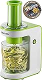 Gourmia GES580 Electric Spiralizer and Slicer for Vegetables & Pasta Maker with 3 Blades for Spaghetti Fettuccine & Ribbon Noodles Free Recipe Book Included - 110V