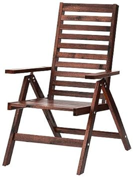 Ikea Applaro Hochlehner Braun Massiv Akazie Amazon De Kuche Haushalt