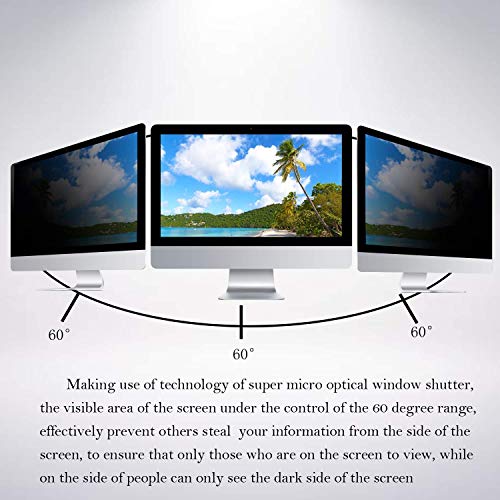 21.5''W Inch Privacy Screen Filter for Desktop Computer Widescreen Monitor - Anti-Glare, Blocks 96% UV,Anti-Scratch with 16:9 Aspect Ratio - Thumbnail 2