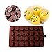 VWH Emoji Chocolate Mould Silicone Funny Mold for Jelly Candy Cake Sugar DIY, Color Send at Random
