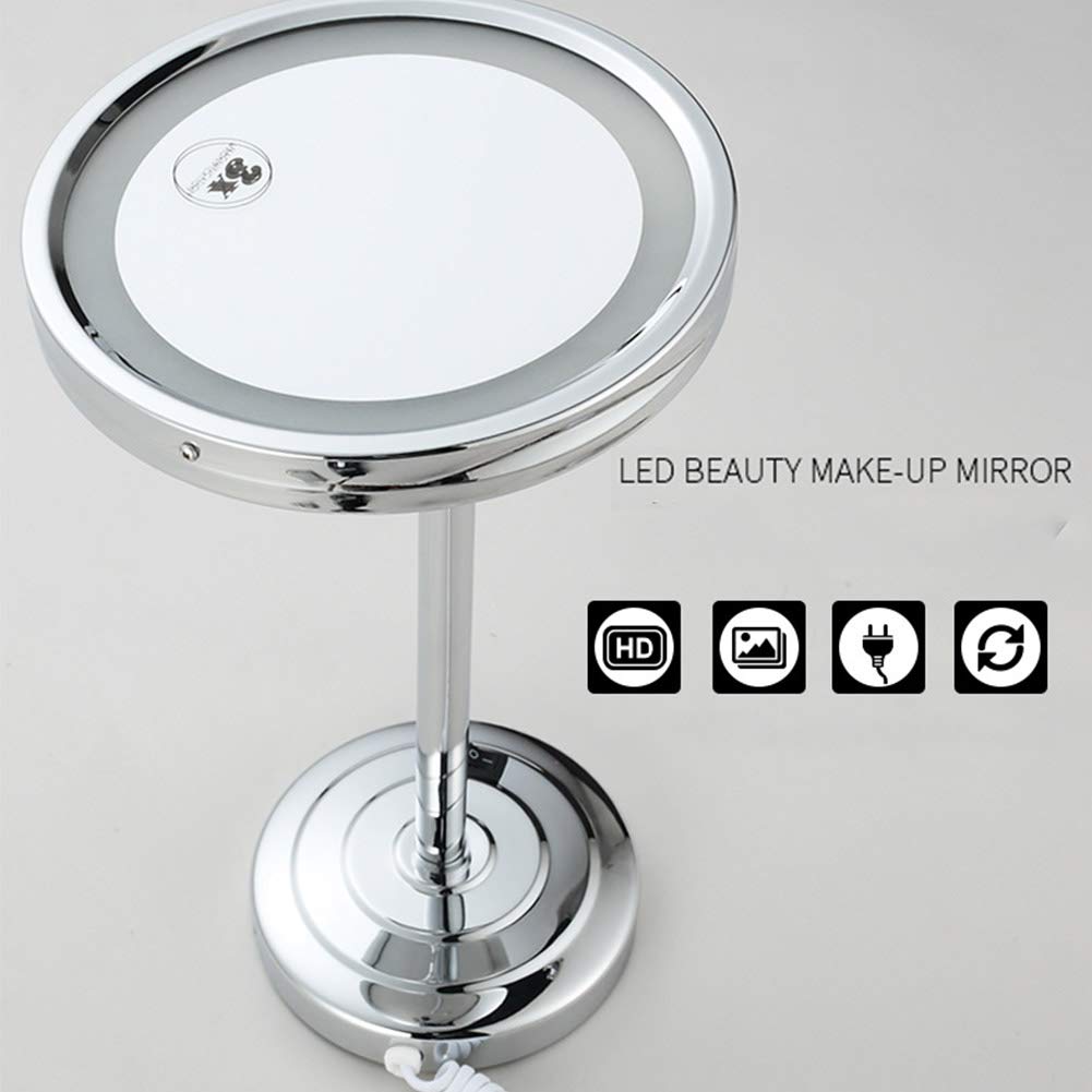 lunch box Espejo De Maquillaje con Luz LED-2X Lupa Espejo De Belleza De