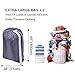 HOMEST 2 Pack XL Nylon Laundry Bag with Strap, Large Dirty Clothes Organizer, Easy Fit a Laundry Hamper or Basket, Can Carry Up to 4 Loads of Laundry, Grey
