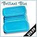 BariWare Portion8 Plate Set Brilliant Blue