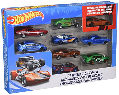 Hot Wheels Exclusive Decoration Gift Pack, 9-Piece