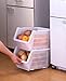 JapanBargain Japanese Stackable Bin Kitchen Stocker #6089, White