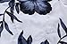 Palm Wave Men's Hawaiian Shirt Aloha Shirt L White with Navy Floral